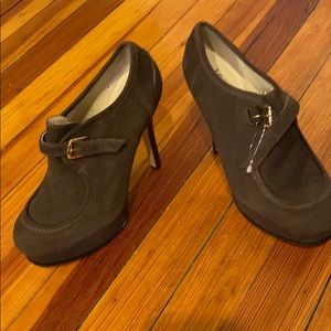 Brown suede Michael Kors platform bootie